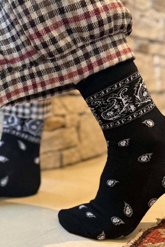Bandana Socks Black